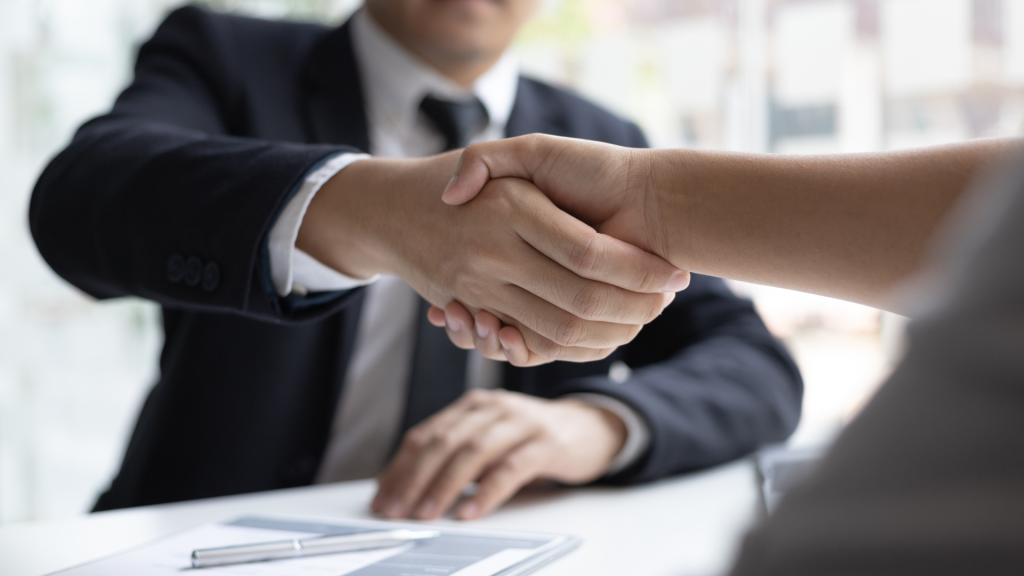 urgent hiring hand shake